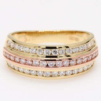 Valentina Argyle light pink champagne diamond band ring