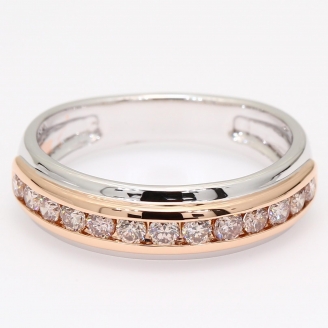 Juliana Argyle intense pink champagne diamond band ring