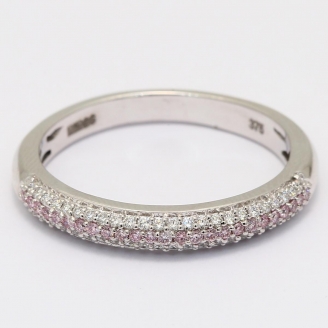 Ombre Argyle pink and white diamond ring