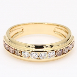 Juliana champagne diamond ring