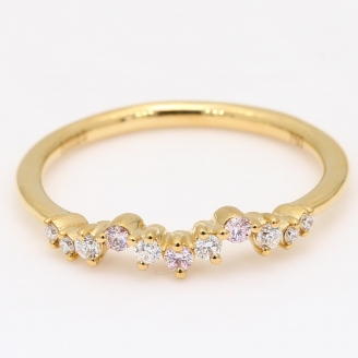 Astra white and Argyle pink diamond ring