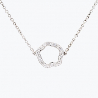 Cumulus white diamond necklace