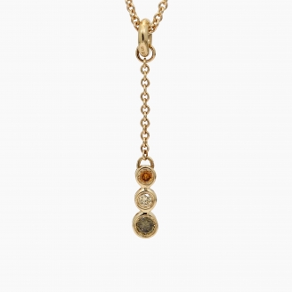 Cosmos rainbow diamond lariat drop necklace