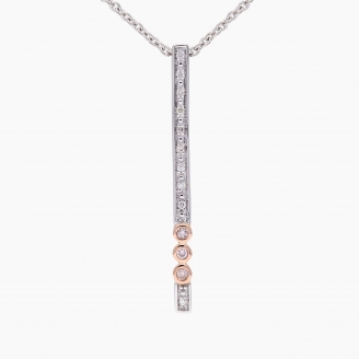 Rye Argyle light pink champagne and white diamond pendant