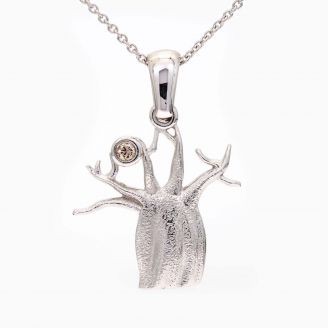 Patience champagne diamond boab necklace