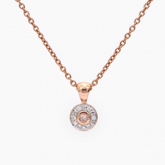 Freesia white and Argyle pink diamond pendant