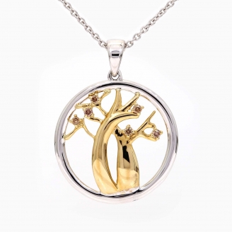 Life Boab champagne diamond necklace