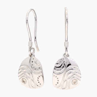 Champagne oasis champagne diamond etched earrings