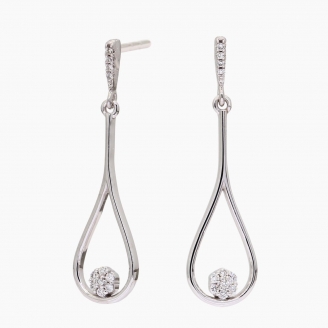 Telia white diamond drop earrings