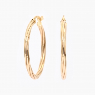 McKenna 25mm twist hoop earrings