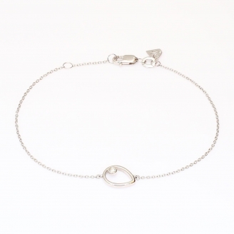 Droplet white diamond bracelet