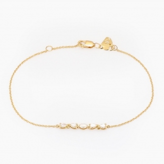 Orchard pear-cut marquise-cut white diamond bracelet