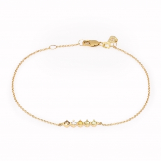 Celestial round-cut rainbow-coloured diamond bracelet