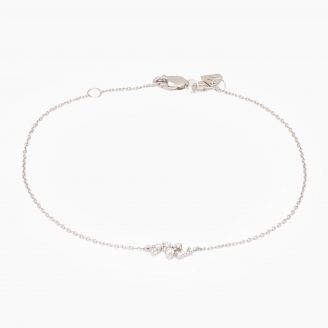 Carousel white diamond cluster bracelet