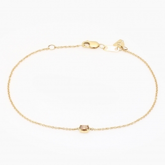 Sparkling oval-cut champagne diamond bracelet