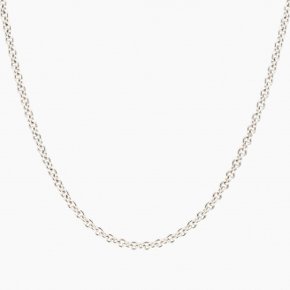 50cm 18 karat white gold cable chain