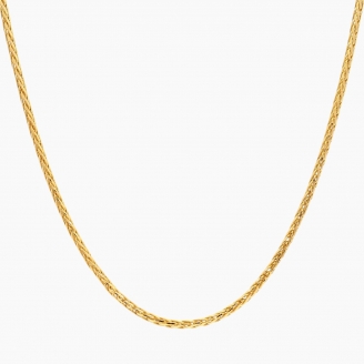 45cm 9 karat yellow gold wheat link chain