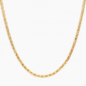 50cm 9 karat yellow gold wheat link chain