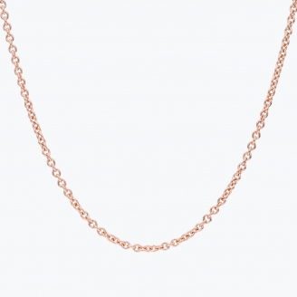 45cm 18 karat rose gold trace chain