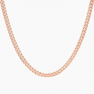 46cm 9 karat yellow gold diamond-cut curb chain