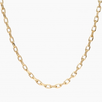 46cm 9 karat yellow gold oval belcher chain