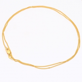 50cm 9 karat yellow gold diamond cut curb chain