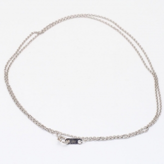 45cm 18 karat white gold trace chain