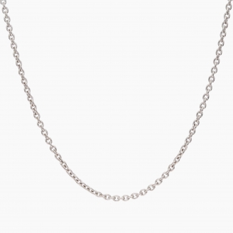 45cm 9 karat white gold trace chain