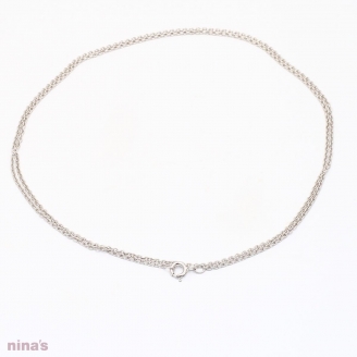 40cm 9 karat white gold trace chain