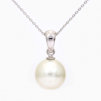 Coralia white South Sea pearl drop necklace