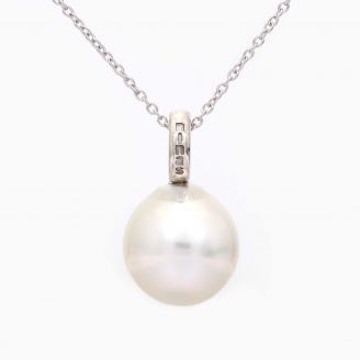 Luca white South Sea pearl drop necklace