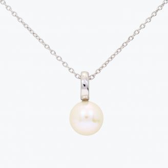 NXT  Luca white fresh water pearl drop necklace