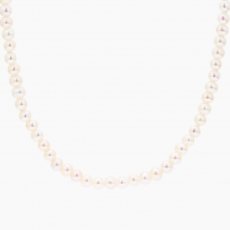 Sandi oval freshwater white pearl necklace