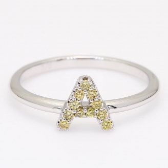 A Love Letter fancy yellow diamond ring