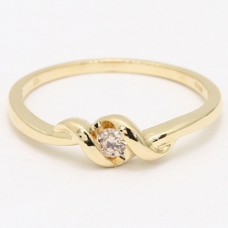 Temple champagne diamond twist promise ring