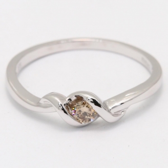 Temple champagne diamond promise ring