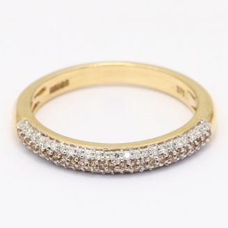 Ombre champagne and white diamond stackable ring