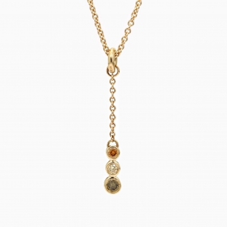 Cosmos rainbow diamond lariat drop necklace