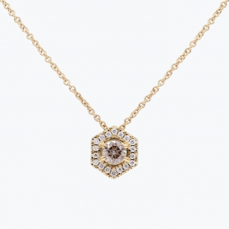 Apiary champagne diamond necklace