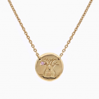 Boab medallion Argyle pink diamond necklace