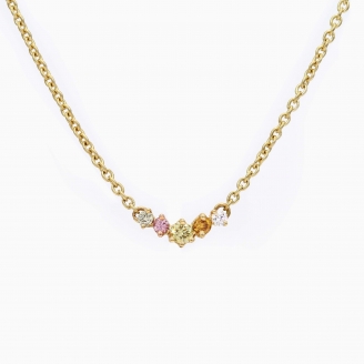 Celestial rainbow diamond necklace