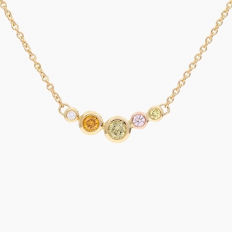 Solar rainbow diamond necklace