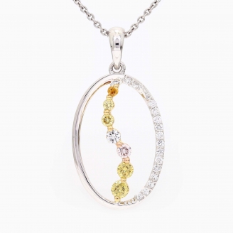 Kylie rainbow diamond necklace