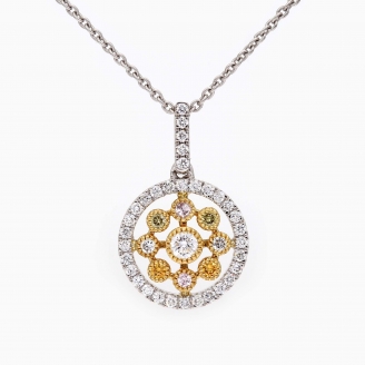 Isobella rainbow diamond necklace