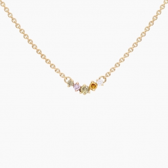 Celestial rainbow diamond necklace