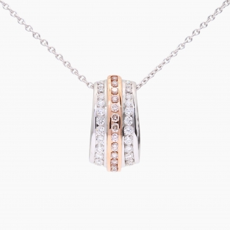 Valentina Argyle light pink champagne diamond necklace