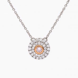 Gardenia Argyle pink and white diamond necklace