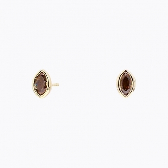 Elixer marquise-cut white diamond stud earrings