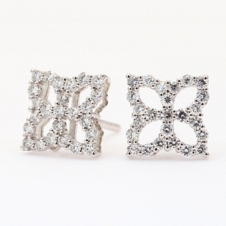 Ulysses white diamond stud earrings