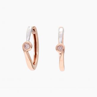 Raja Argyle champagne diamond huggie earrings